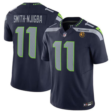 Jaxon Smith-Njigba Seattle Seahawks navy FUSE jersey
