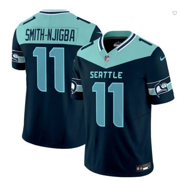 Jaxon Smith-Njigba Seattle Seahawks navy FUSE jersey