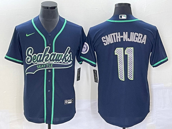 Jaxon Smith-Njigba Seattle Seahawks navy jersey