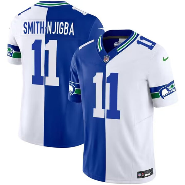 Jaxon Smith-Njigba Seattle Seahawks royal-white FUSE jersey