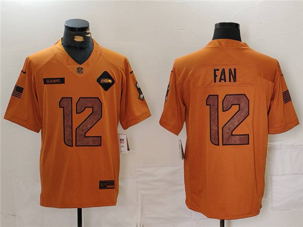 Fan Seattle Seahawks brown Salute To Service jersey