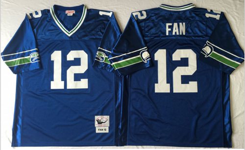 Fan Seattle Seahawks blue Throwback jersey