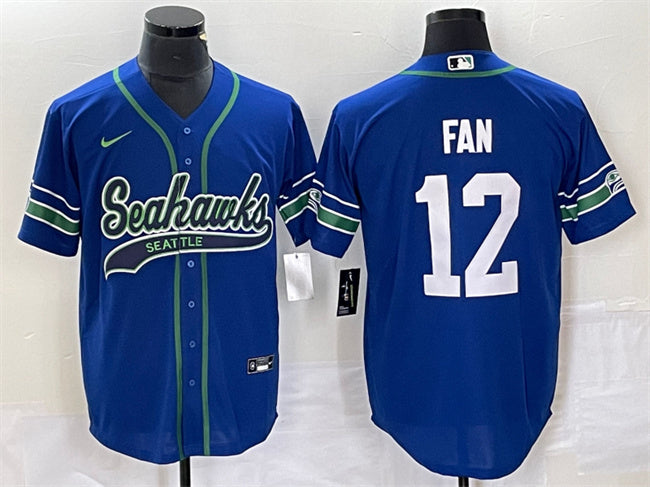 Fan Seattle Seahawks royal Throwback jersey