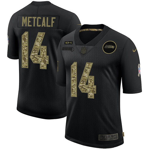 DK Metcalf Seattle Seahawks black Salute To Service jersey