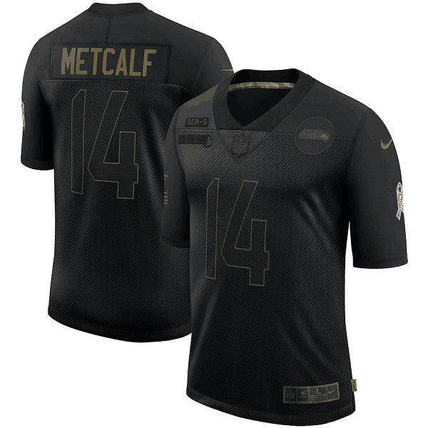 DK Metcalf Seattle Seahawks black Salute To Service jersey