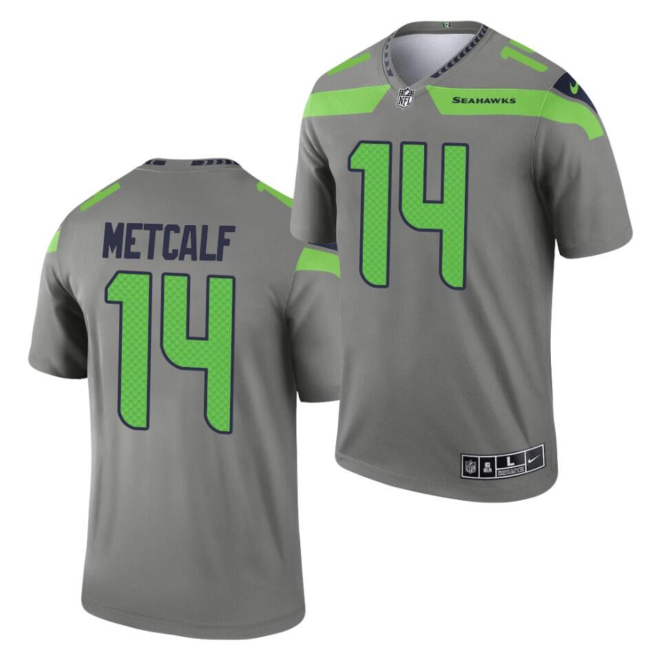DK Metcalf Seattle Seahawks gray Inverted Legend jersey