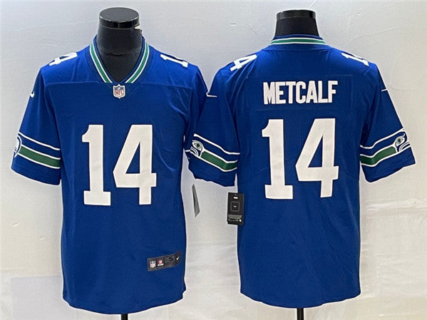 DK Metcalf Seattle Seahawks royal jersey