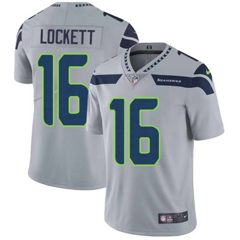 Tyler Lockett Seattle Seahawks grey jersey