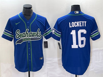 Tyler Lockett Seattle Seahawks royal Throwback jersey