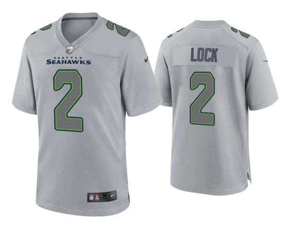 Drew Lock Seattle Seahawks gray Game jersey