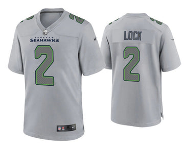 Drew Lock Seattle Seahawks gray Game jersey