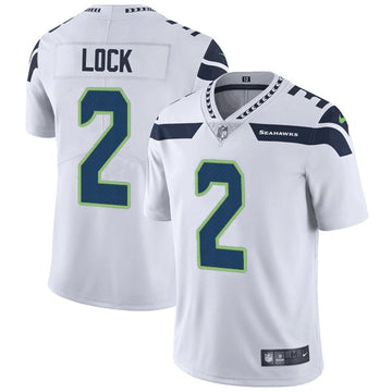 Drew Lock Seattle Seahawks white jersey