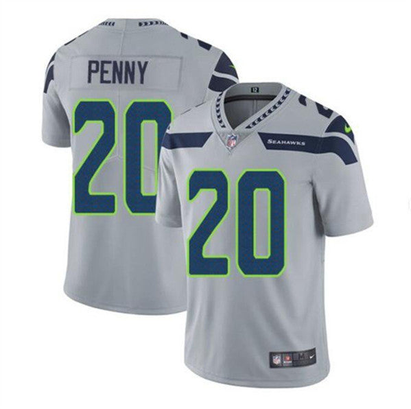 Rashaad Penny Seattle Seahawks gray jersey