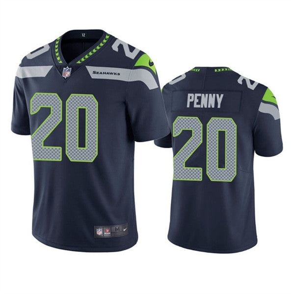 Rashaad Penny Seattle Seahawks navy jersey