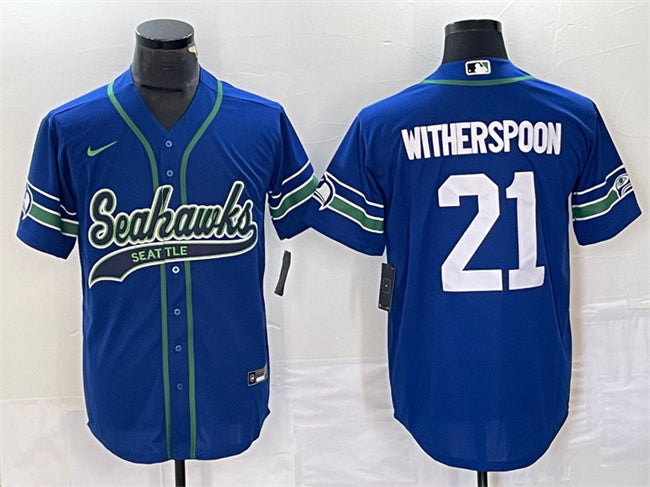 Devon Witherspoon Seattle Seahawks royal Throwback jersey