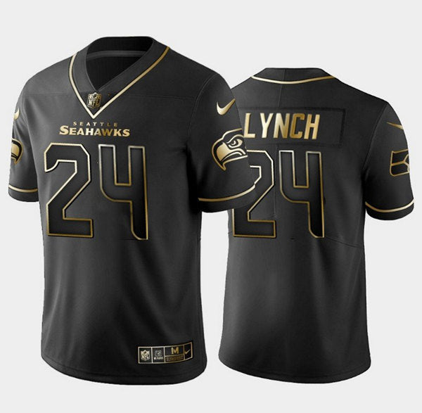 Marshawn Lynch Seattle Seahawks black jersey