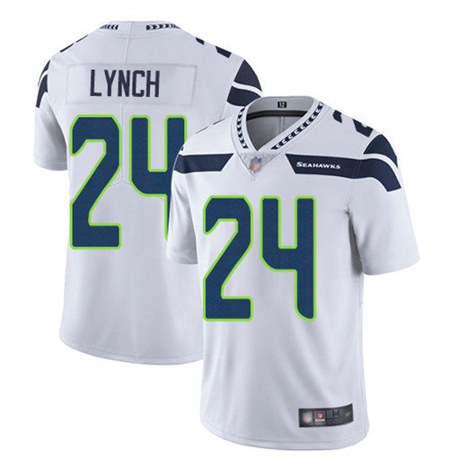 Marshawn Lynch Seattle Seahawks white jersey