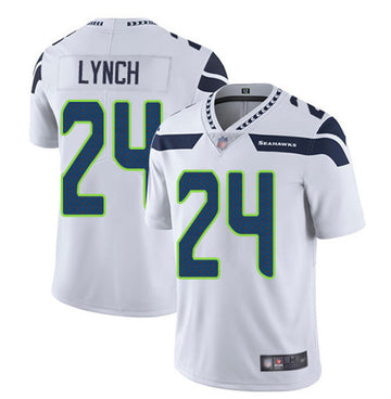 Marshawn Lynch Seattle Seahawks white jersey