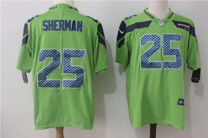 Richard Sherman Seattle Seahawks green jersey