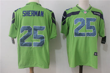 Richard Sherman Seattle Seahawks green jersey