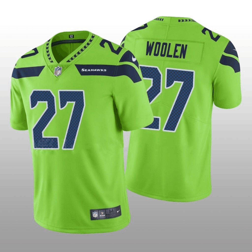 Tariq Woolen Seattle Seahawks green jersey