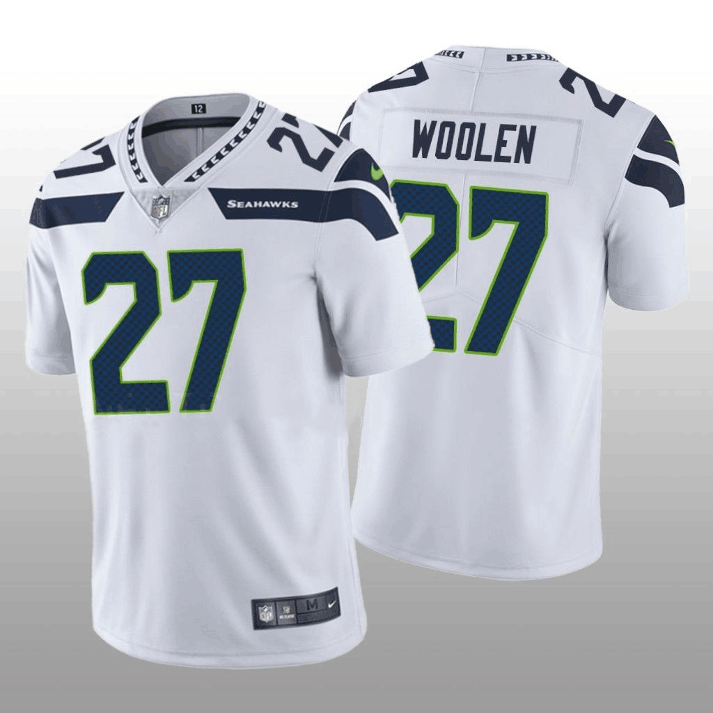 Tariq Woolen Seattle Seahawks white jersey