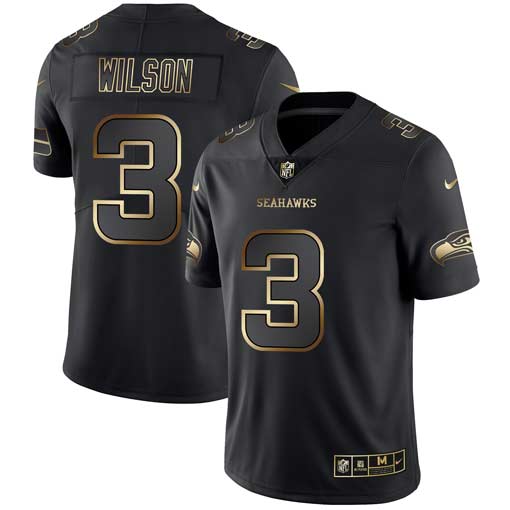 Russell Wilson Seattle Seahawks black jersey