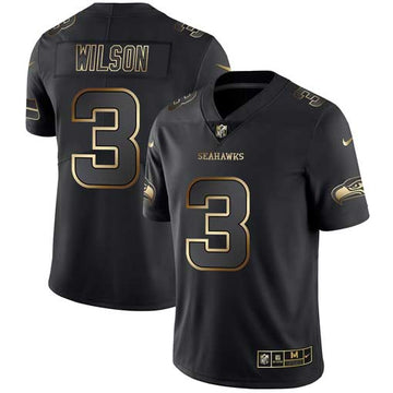 Russell Wilson Seattle Seahawks black jersey