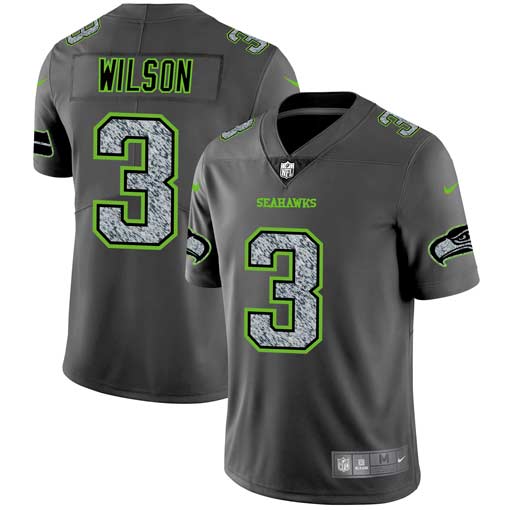 Russell Wilson Seattle Seahawks gray Fashion Static jersey