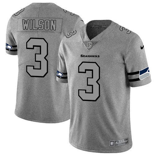 Russell Wilson Seattle Seahawks gray jersey