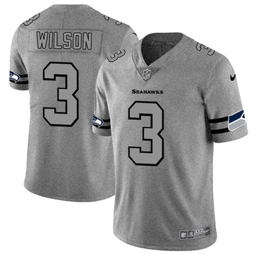 Russell Wilson Seattle Seahawks gray jersey