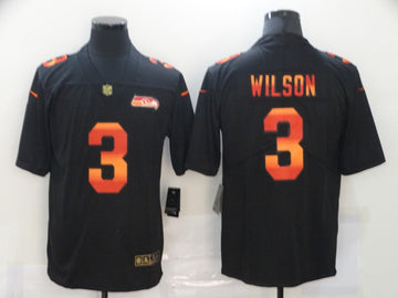 Russell Wilson Seattle Seahawks black Fashion jersey