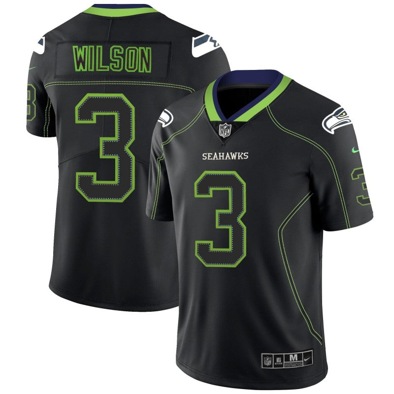 Russell Wilson Seattle Seahawks black Color Rush jersey