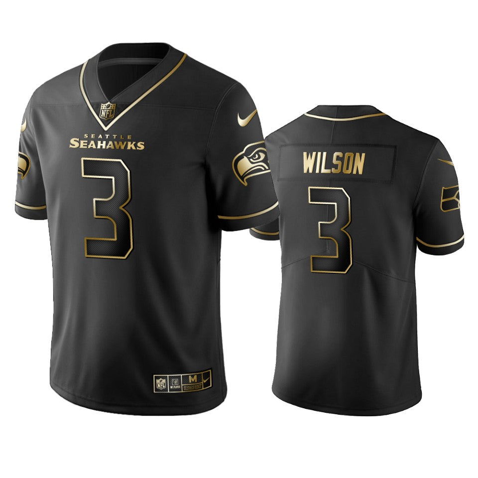 Russell Wilson Seattle Seahawks black jersey