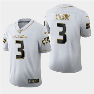 Russell Wilson Seattle Seahawks white jersey