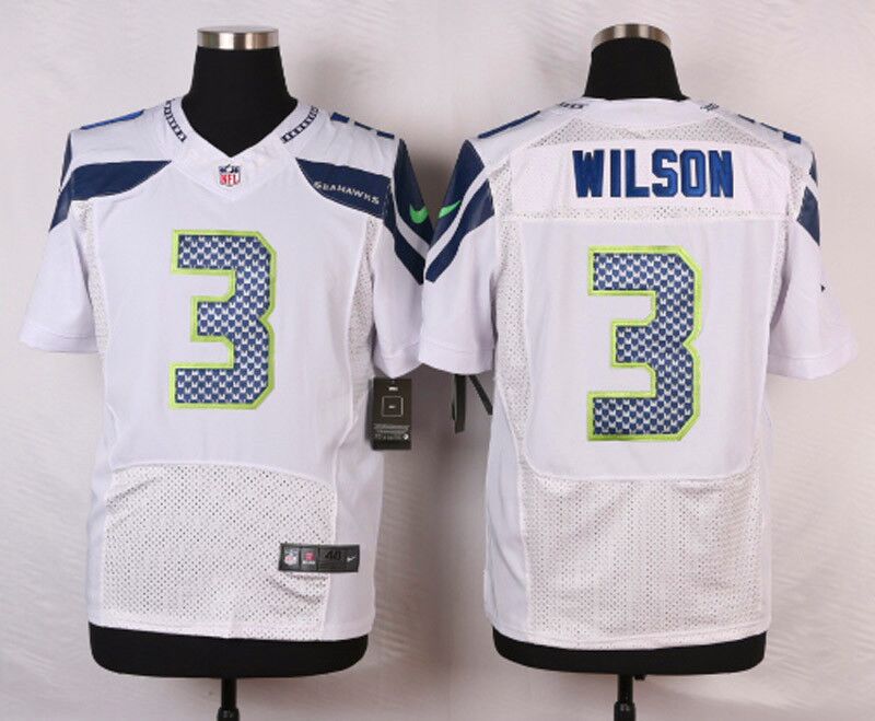 Russell Wilson Seattle Seahawks white Elite jersey