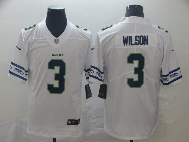 Russell Wilson Seattle Seahawks white jersey