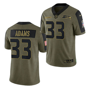 Jamal Adams Seattle Seahawks olive Salute To Service jersey