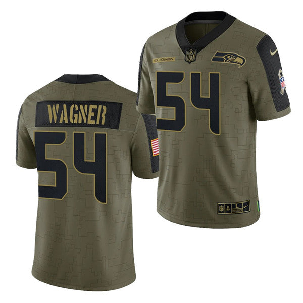 Bobby Wagner Seattle Seahawks olive Salute To Service jersey