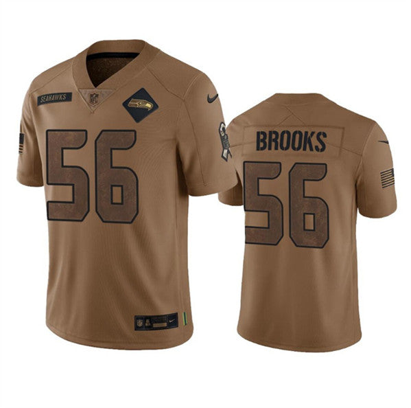 Jordyn Brooks Seattle Seahawks brown Salute To Service jersey