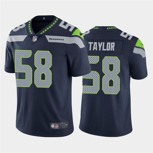 Darrell Taylor Seattle Seahawks navy jersey