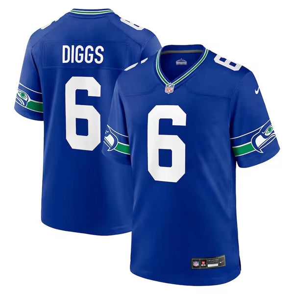 Quandre Diggs Seattle Seahawks royal Game jersey