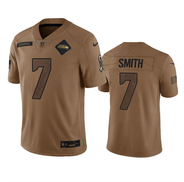 Geno Smith Seattle Seahawks brown Salute To Service jersey