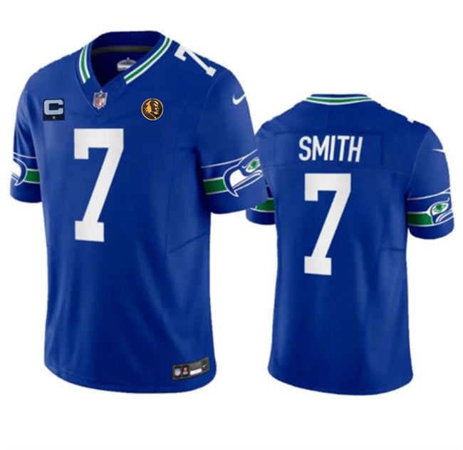 Geno Smith Seattle Seahawks blue FUSE jersey