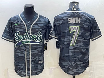 Geno Smith Seattle Seahawks gray Camo jersey