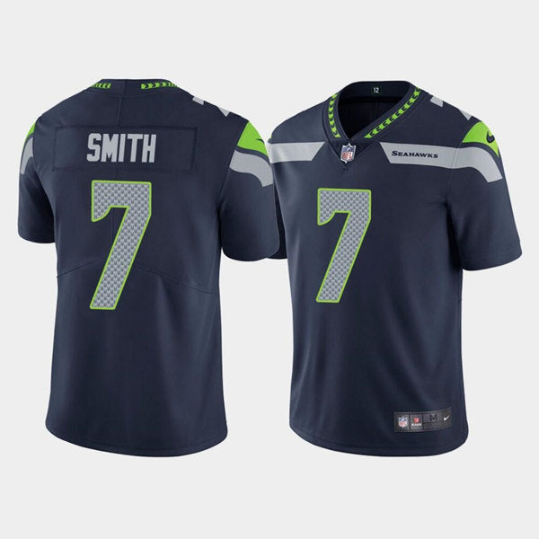 Geno Smith Seattle Seahawks navy jersey