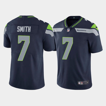 Geno Smith Seattle Seahawks navy jersey