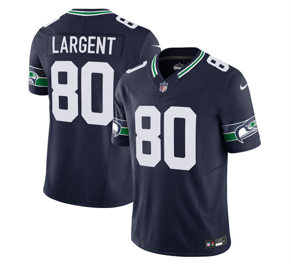 Steve Largent Seattle Seahawks navy FUSE jersey
