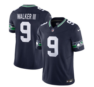 Kenneth Walker III Seattle Seahawks navy FUSE jersey