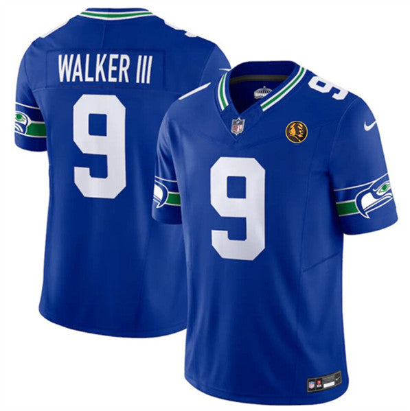 Kenneth Walker III Seattle Seahawks royal FUSE jersey